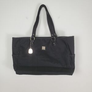 Nine West Black Diaper Bag Large Zip Tote Purse